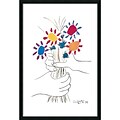 Amanti Art Pablo Picasso Hands With Bouque Framed Art, 37.38 x 25.38