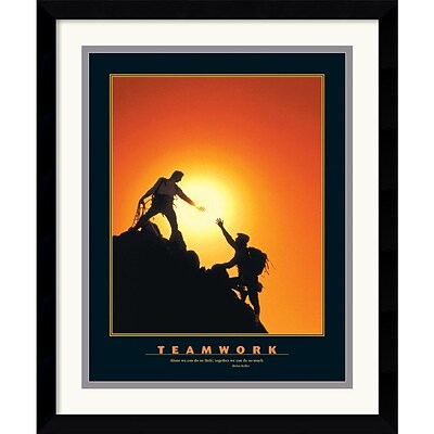 Amanti Art Teamwork (Climbers) Framed Print Art, 18.12 x 15.12