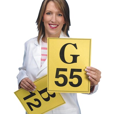 S&S® Bingo Calling Cards, Yellow, 75/Pack