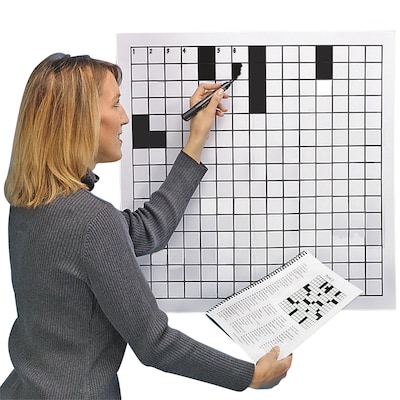 S&S Laminated Blank Crossword Puzzle Grid