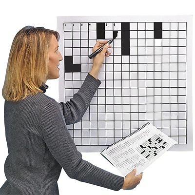 S&S® Laminated Blank Crossword Puzzle Grid