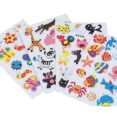 S&S AC820 3D Multicolor Foam Sticker, 312/Pack (AC820)