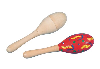 Craft Express Wooden Maracas Craft Kit, 12/Pack (CE4318)