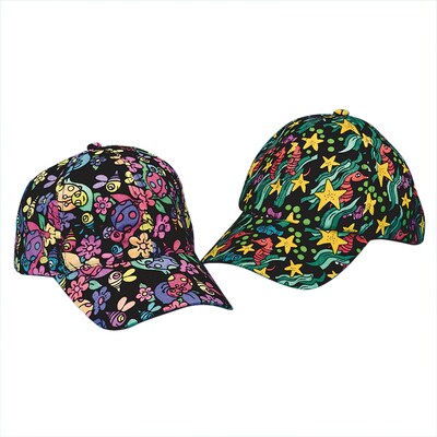 S&S® Velvet Art Baseball Caps, 12/Pack