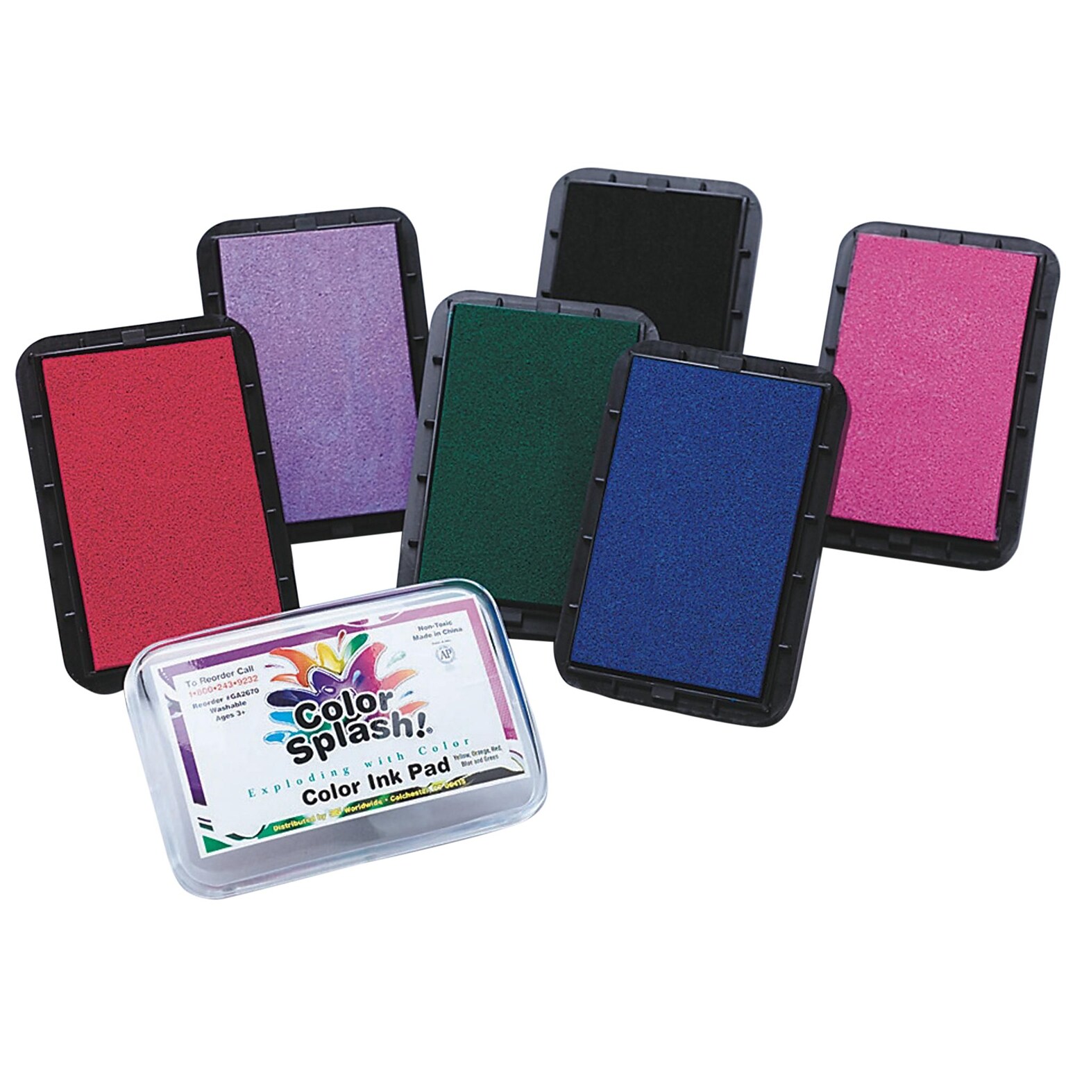 Color Splash 2 1/4 x 3 1/2 Washable Color Ink Pads