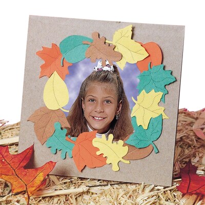 S&S Worldwide Falling Leaves Frame Craft Kit, 24/Pack