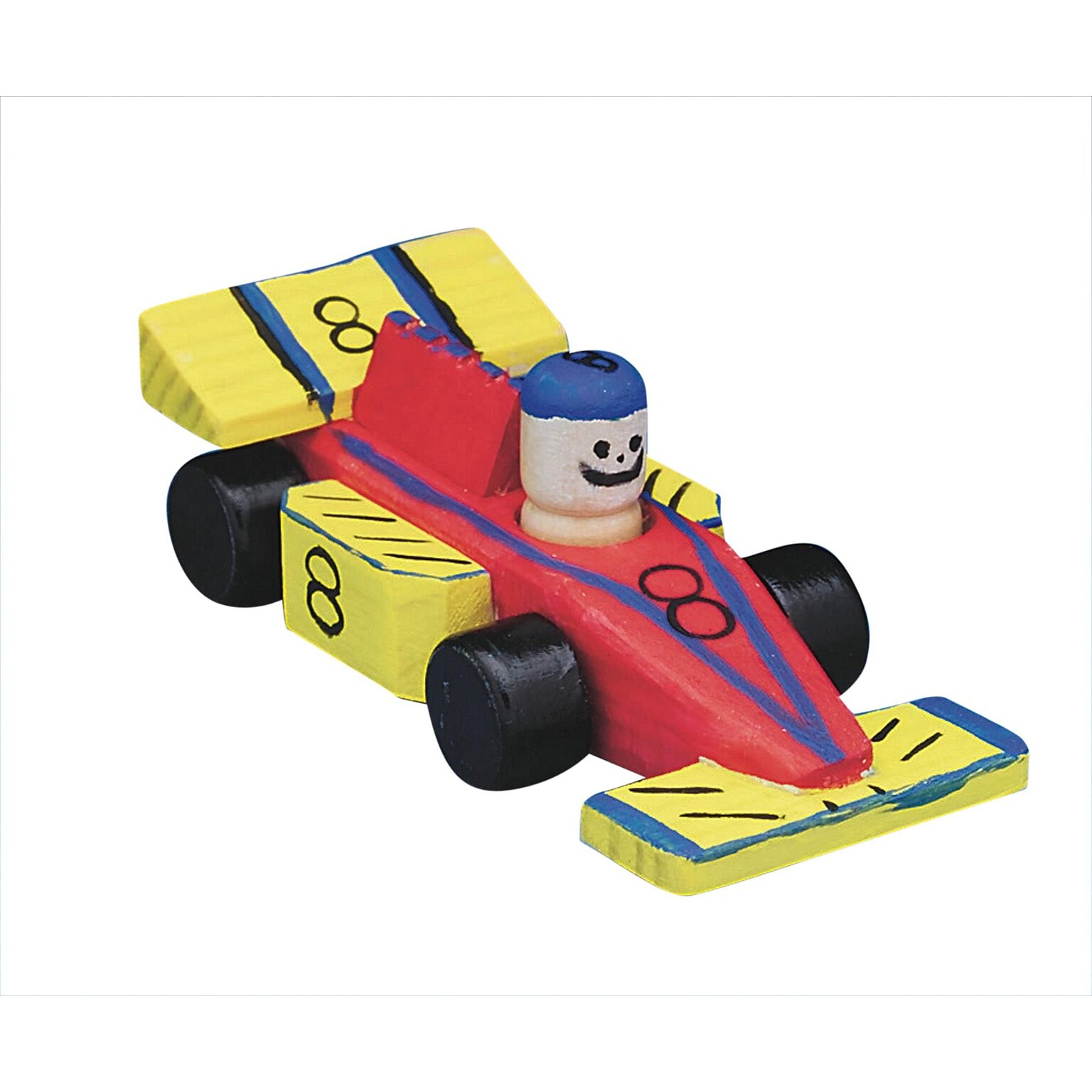 S&S Worldwide Wooden Race Cars Craft Kit, 12/Pack