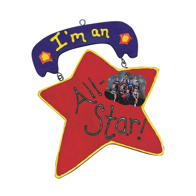 S&S Worldwide Wood Star Hanger Craft Kit, 12/Pack