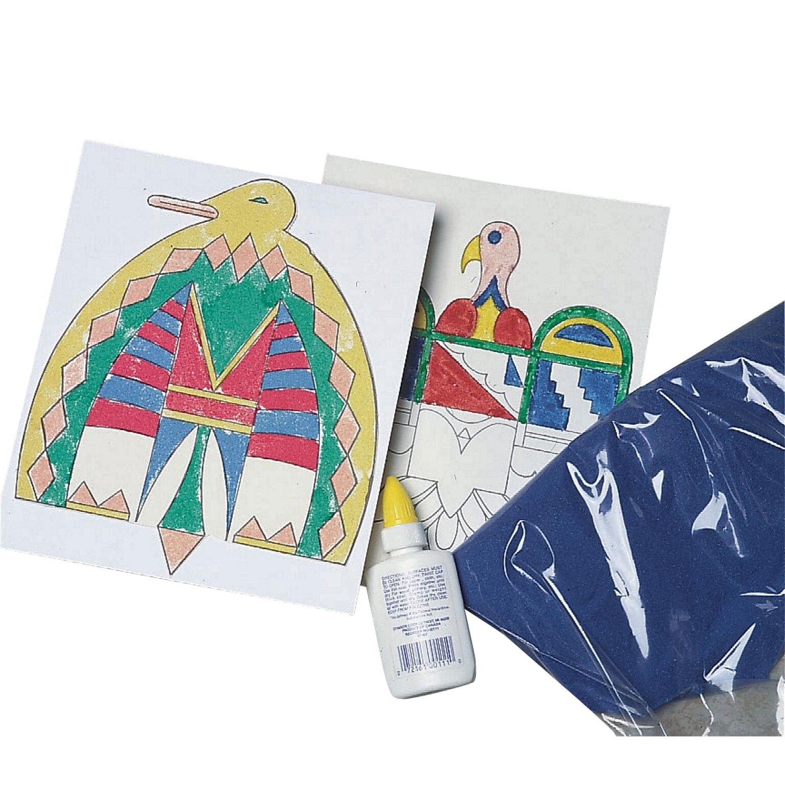 S&S Southwestern Sand Painting Craft Kit, 50/Pack (GP197)