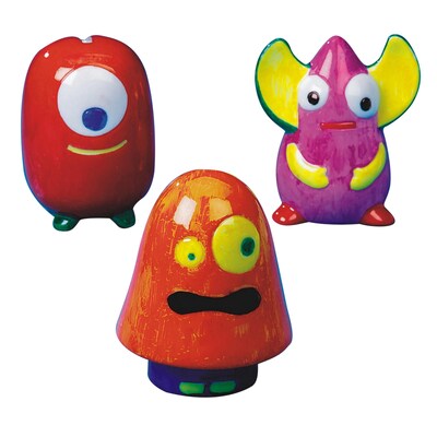 S&S Worldwide Kooky Kreatures Banks Craft Kit, 12/Pack (GP2005)