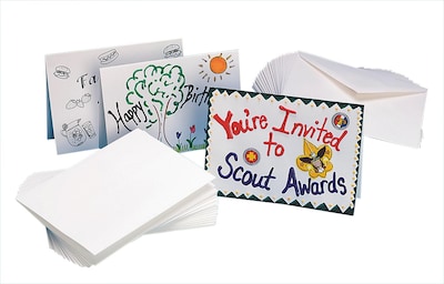 S&S® 5 x 7 Blank Cards and Envelopes, 100/Pack