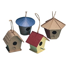 S&S® Paper Mache Mini Birdhouses, 12/Pack