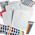 S&S Worldwide Watercolor Paint-By-Numbers Craft Kit, 36/Pack