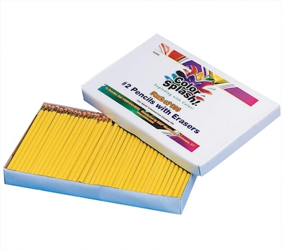 Color Splash Pencils Plus Pack, Yellow, 144/Pack