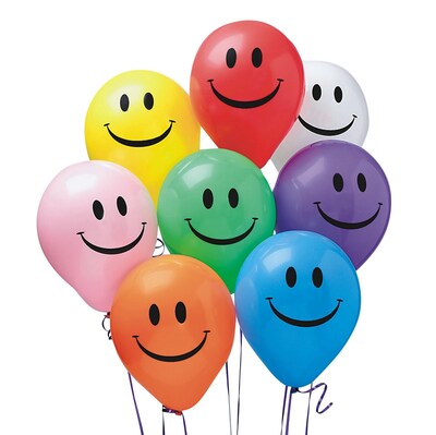 Pioneer Balloon 11 Smile Balloon, Assorted, 100/Pack