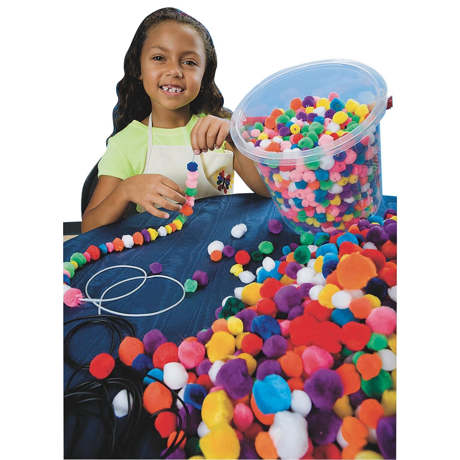 S&S® 1/2 - 3/4 Bucket Of Pom Pom Beads; Assorted