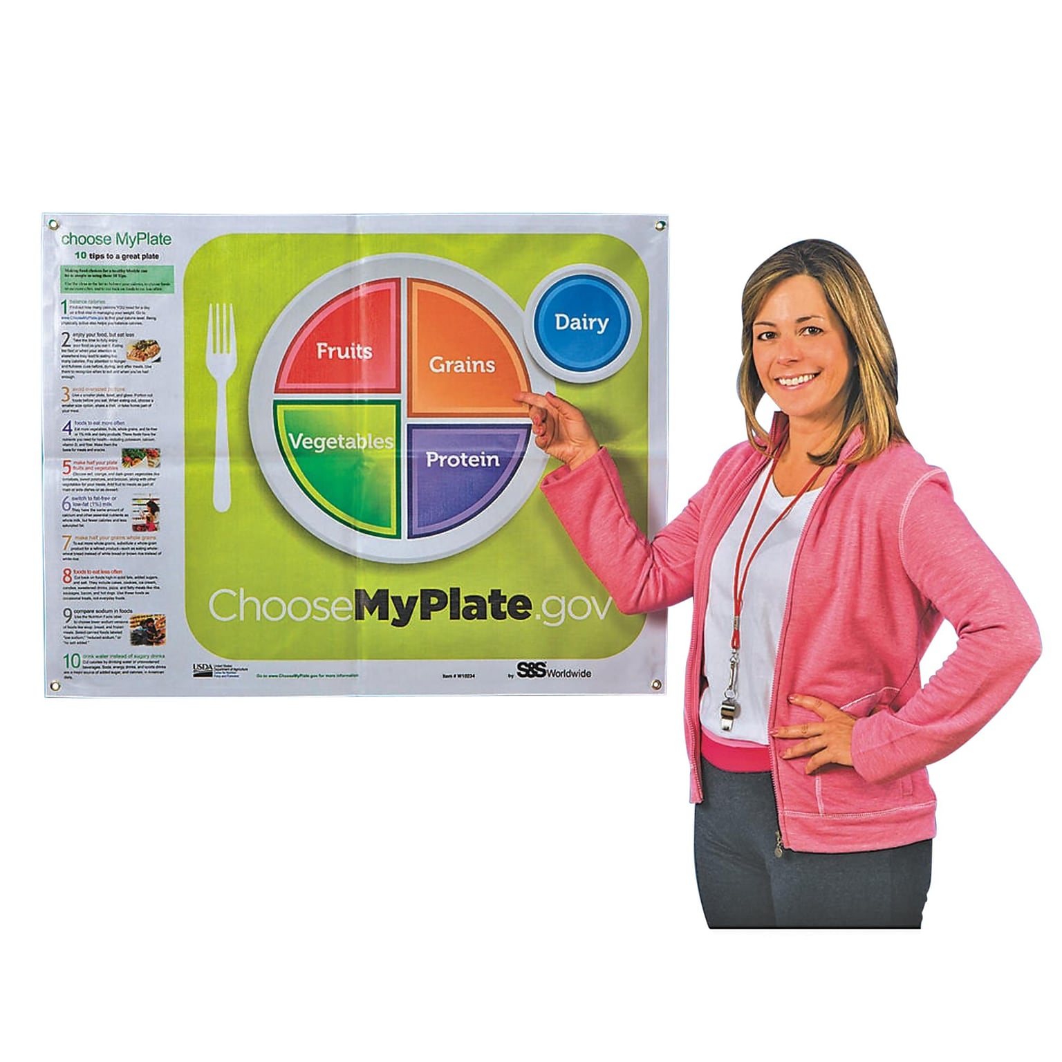 S&S® Choose MyPlate Vinyl Poster