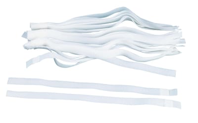 S&S® Hook and Loop Net Ties, White, 36/Pack