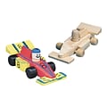 S&S® Unfinished Mini Wood Race Car, 12/Pack