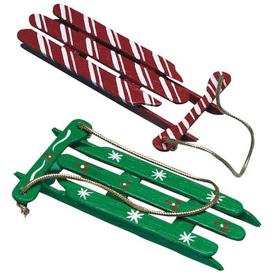 S&S Worldwide Christmas Sleds Craft Kit, 100/Pack