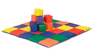 ECR4®Kids Softzone® Patchwork Mat and Blocks Play Set