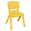 ECR4Kids 10 Resin School Stack Chair - Yellow (ELR-15410-YE)