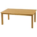 ECR4®Kids 24 x 48 Rectangular Hardwood Table With 18 Legs, Natural