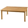 ECR4®Kids 30 x 48 Rectangular Hardwood Table With 22 Legs, Natural