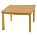 ECR4®Kids 30 x 30 Square Hardwood Table With 18 Legs, Natural