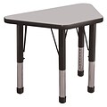 ECR4®Kids 18 x 30 Trapezoid Activity Table With Chunky legs & Standard Glide, Gray/Black/Black