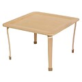 ECR4®Kids 30 x 30 Square Bentwood Play Table With 20 Legs, Natural