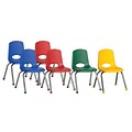 ECR4®Kids 14(H) Plastic Stack Chair With Chrome Legs & Ball Glides, Assorted