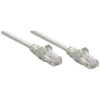 INTELLINET™ 14' Cat 5e RJ-45 UTP Network Patch Cable, Gray