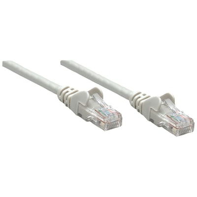 INTELLINET™ 25' Cat 5e RJ-45 UTP Network Patch Cable, Gray