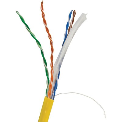 Vericom TCTMBW6U01445 1000' CAT-6 UTP Solid Riser CMR Cable, Yellow