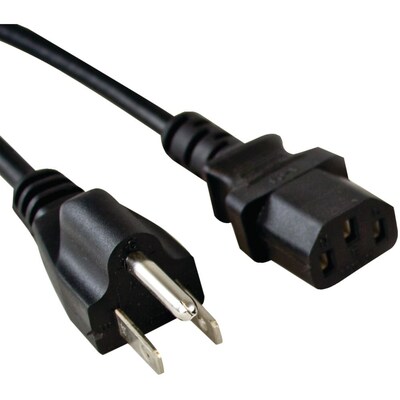 Vericom TCTXPS0200941 2 3-Prong C13 Power Cord, Black