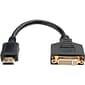 Tripp Lite 8" DVI-D to HDMI Gold Adapter; Black