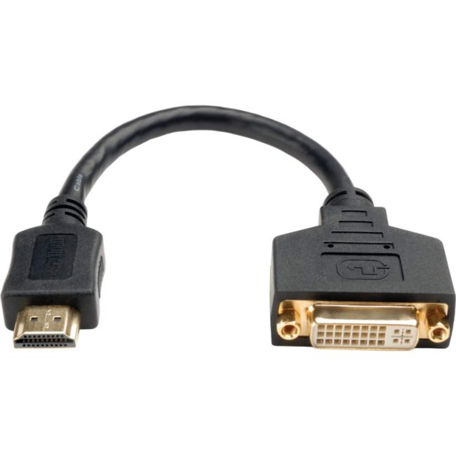 Tripp Lite 8 DVI-D to HDMI Gold Adapter; Black