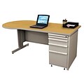 Marvel® Zapf® Featherstone 72 x 30 Laminate Teachers Conference Desk, Solar Oak
