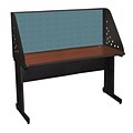 Marvel® Pronto® Dark Neutral 60 x 30 Laminate Training Table W/Carrel & Modesty Panel, Slate