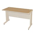 Marvel® Pronto® 60 x 24 Laminate School Training Table W/Modesty Panel Back, Oak/Pumice