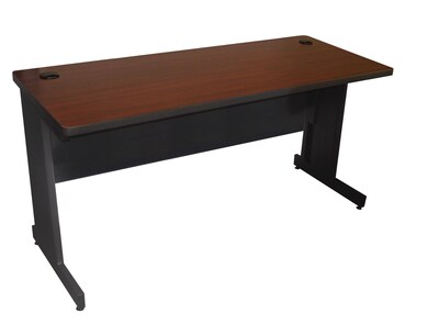 Marvel® Pronto® Dark Neutral  60 x 24 Lam School Training Table W/Modesty Panel Back, Mahogany