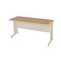 Marvel® Pronto® 72 x 30 Laminate School Training Table W/Modesty Panel Back, Oak/Pumice