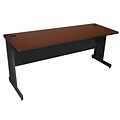 Marvel® Pronto® Dark Neutral  72 x 24 Lam School Training Table W/Modesty Panel Back, Mahogany