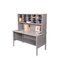 Marvel® Mailroom 60 -  68 x 60 x 30 25 Slot Literature Organizer With Riser; Gray