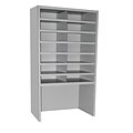 Marvel® Mailroom 42 x 24 x 14 14 Compartment Utility Sorter With Riser; Gray