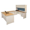 Marvel® Pronto® 86 x 6 Laminate U-Shaped Desk W/Flipper Door Unit, Slate