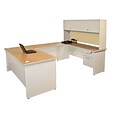 Marvel® Pronto® Pumice 86 x 6 Laminate U-Shaped Desk W/Flipper Door Unit, Beryl
