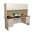 Marvel® Pronto® 72 x 24 Laminate Double Pedestal Credenza Desk W/Flipper Door, Beryl