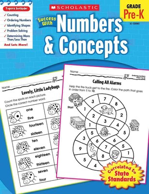 Scholastic Success With Numbers & Concepts, Grade Pre-K